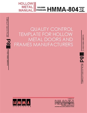 Quality Control Template for Hollow Metal Doors and Frames Manufacturers