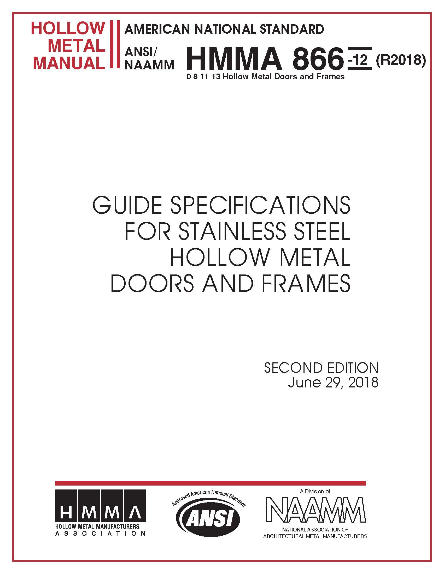 Guide Specifications for Stainless Steel Hollow Metal Doors and Frames