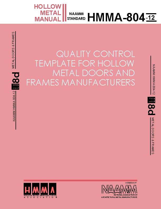 Quality Control Template for Hollow Metal Doors and Frames Manufacturers