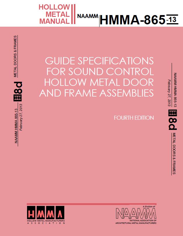 Guide Specifications For Sound Control Hollow Metal Doors and Frame Assemblies